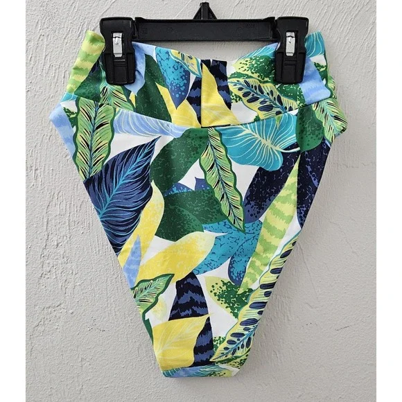*New* American Eagle Aerie Green/Blue Tropical Swim Bottoms Size Small - Picture 2 of 7